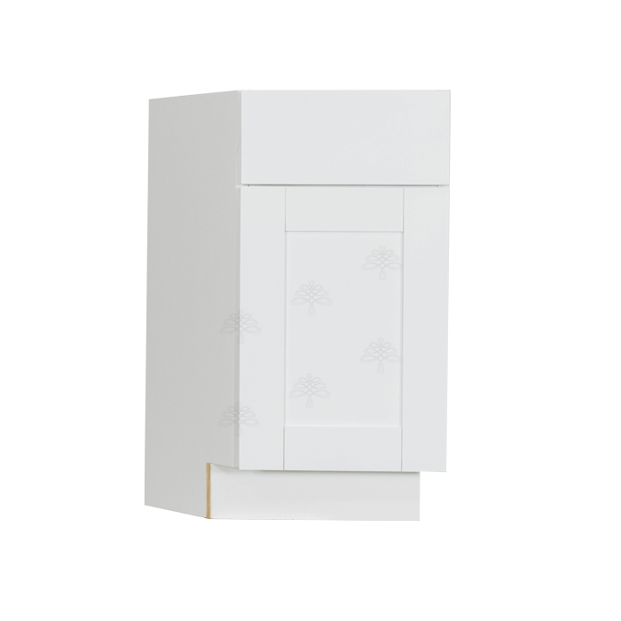 Anchester White Base End Angle Cabinet 1 Fake Drawer 1 Door 1 Adjustable Shelf (Left)