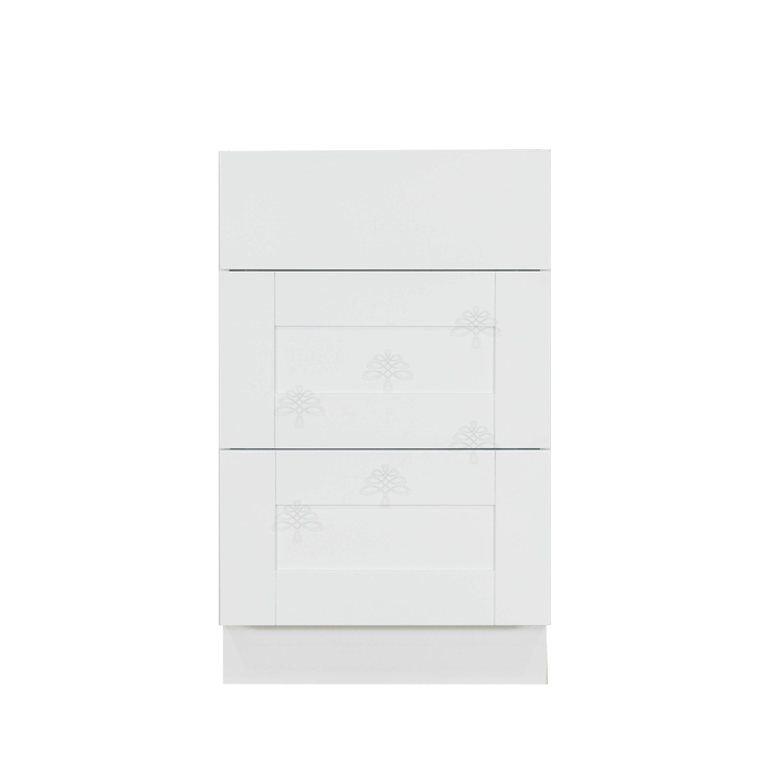 Anchester White Base Drawer Cabinet 3 Drawers