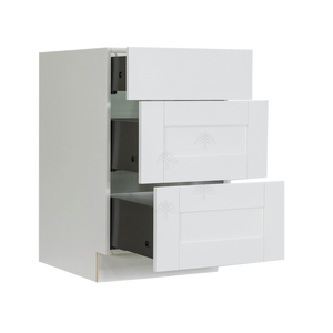 Anchester White Vanity Drawer Base Cabinet 3 Drawers