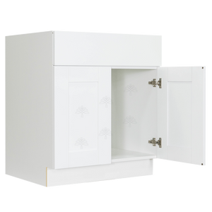 Anchester White Vanity Sink Base Cabinet 1 Dummy Drawer 2 Doors