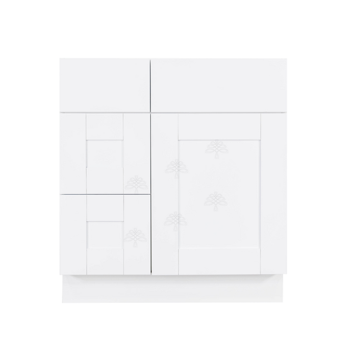 Anchester White Vanity Sink Base Cabinet 1 Dummy Drawer 1 Door (Left)