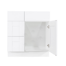 Load image into Gallery viewer, Anchester White Vanity Sink Base Cabinet 1 Dummy Drawer 1 Door (Left)