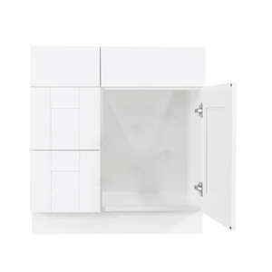 Anchester White Vanity Sink Base Cabinet 1 Dummy Drawer 1 Door (Left)