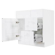 Load image into Gallery viewer, Anchester White Vanity Sink Base Cabinet 1 Dummy Drawer 1 Door (Right)