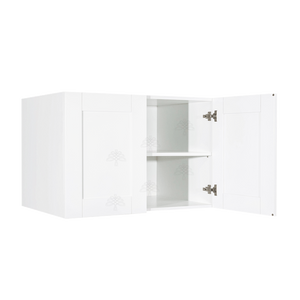 Anchester White Wall Cabinet 2 Doors 1 Adjustable Shelf 24inch Depth