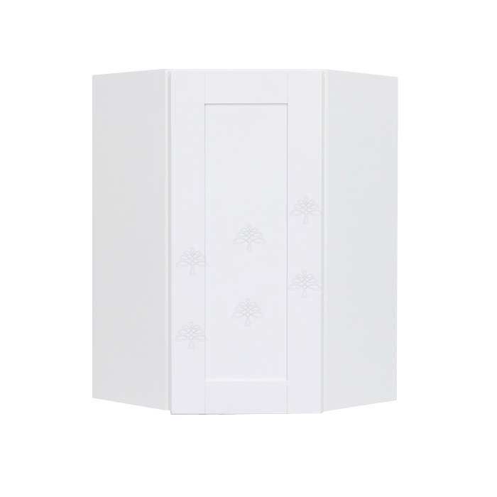 Anchester White Wall Diagonal Corner 1 Door 2 Adjustable Shelves