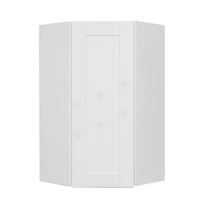 Anchester White Wall Diagonal Corner 1 Door 3 Adjustable Shelves
