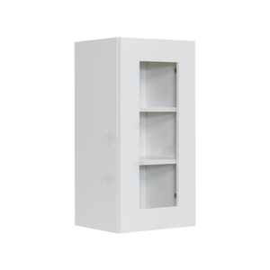 Anchester White Wall Mullion Door Cabinet 1 Door 2 Adjustable Shelves Glass Not Included