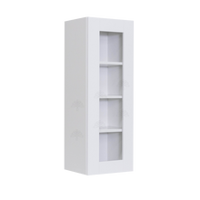 Load image into Gallery viewer, Anchester White Wall Mullion Door Cabinet 1 Door 3 Adjustable Shelves Glass Not Included