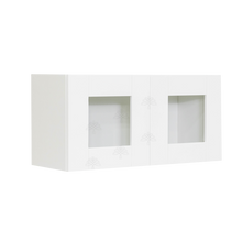 Load image into Gallery viewer, Anchester White Wall Mullion Door Cabinet 2 Doors No Shelf Glass Not Included