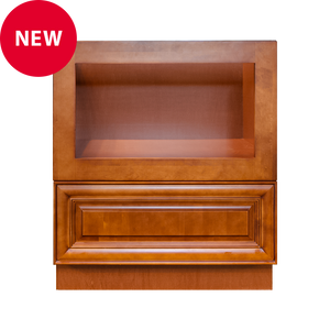 Cambridge Series Chestnut Finish Base Microwave with Drawer Cabinet