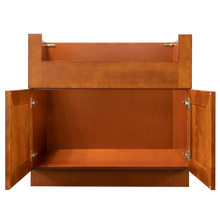 Load image into Gallery viewer, Cambridge Series Chestnut Finish Farm Sink Base Cabinet