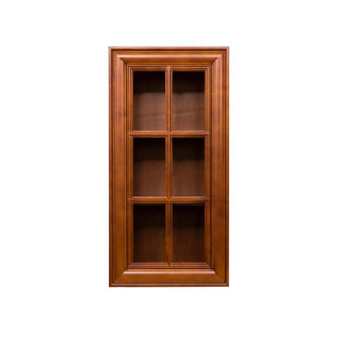 Cambridge Wall Mullion Door Cabinet 1 Door 2 Adjustable Shelves 30 Inch Height Glass Not Included