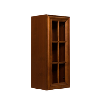 Load image into Gallery viewer, Cambridge Wall Mullion Door Cabinet 1 Door 2 Adjustable Shelves Glass Not Included