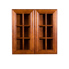 Load image into Gallery viewer, Cambridge Wall Mullion Door Cabinet 2 Doors 2 Adjustable Shelves Glass Not Included