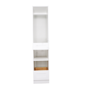Closet White Finish Large Drawer With Solid Wood Natural Drawer Box