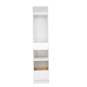Closet White Finish Small Drawer With Solid Wood Natural Drawer Box