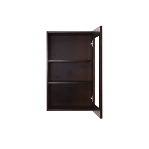 Edinburgh Wall Mullion Door Cabinet 1 Door 2 Adjustable Shelves 30 Inch Height Glass Not Included