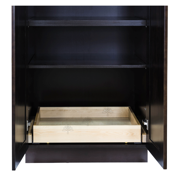 Universal Natural Coated Frameless Cabinet Roll Out Tray