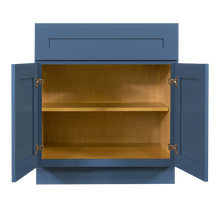 Load image into Gallery viewer, Lancaster Blue Base Cabinet 1 Drawer 2 Doors 1 Adjustable Shelf