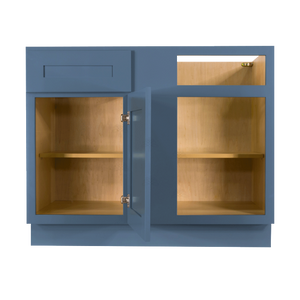 Lancaster Blue Base Blind Corner Cabinet 1 Drawer 1 Door