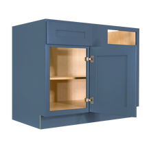 Load image into Gallery viewer, Lancaster Blue Base Blind Corner Cabinet 1 Drawer 1 Door