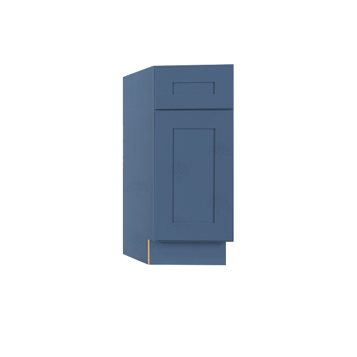 Lancaster Blue Base End Angle Cabinet 1 Fake Drawer 1 Door 1 Adjustable Shelf (Left)