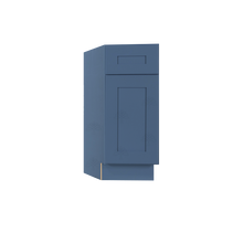 Load image into Gallery viewer, Lancaster Blue Base End Angle Cabinet 1 Fake Drawer 1 Door 1 Adjustable Shelf (Left)