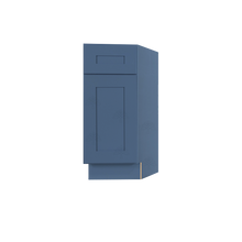 Load image into Gallery viewer, Lancaster Blue Base End Angle Cabinet 1 Fake Drawer 1 Door Adjustable Shelf (Right)