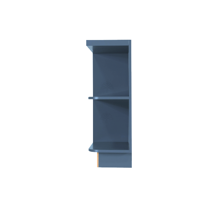 Lancaster Blue Base Open End Shelf 12 inch No Door 1 Fixed Shelf (Left)