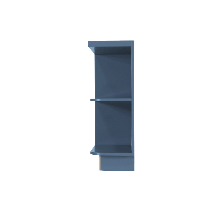Lancaster Blue Base Open End Shelf 12 inch No Door 1 Fixed Shelf (Left)