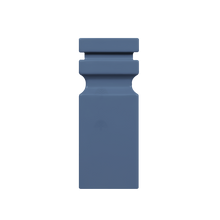 Load image into Gallery viewer, Lancaster Series Blue Shaker Cabinet Fluted Square Post End
