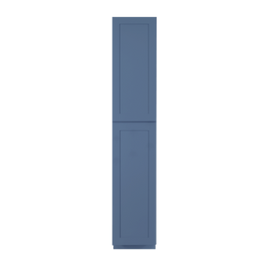 Lancaster Blue Tall Pantry 1 Upper Door and 1 Lower Door