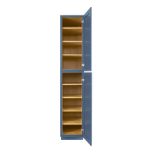 Load image into Gallery viewer, Lancaster Blue Tall Pantry 1 Upper Door and 1 Lower Door