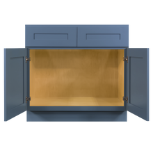 Load image into Gallery viewer, Lancaster Blue Sink Base Cabinet 2 Dummy Drawer 2 Doors