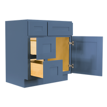 Load image into Gallery viewer, Lancaster Blue Vanity Sink Base Cabinet 1 Dummy Drawer 1 Door (Left)