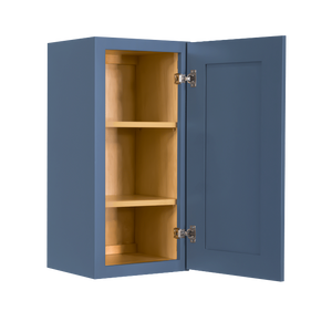 Lancaster Blue Wall Cabinet 1 Door 2 Adjustable Shelves