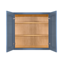Load image into Gallery viewer, Lancaster Blue Wall Cabinet 2 Doors 2 Adjustable Shelves With 30-inch Height