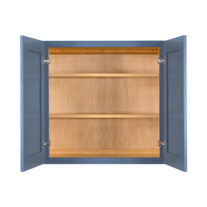 Lancaster Blue Wall Cabinet 2 Doors 2 Adjustable Shelves With 30-inch Height