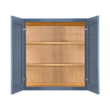 Load image into Gallery viewer, Lancaster Blue Wall Cabinet 2 Doors 2 Adjustable Shelves