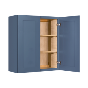 Lancaster Blue Wall Cabinet 2 Doors 2 Adjustable Shelves