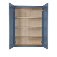 Load image into Gallery viewer, Lancaster Blue Wall Cabinet 2 Doors 3 Adjustable Shelves