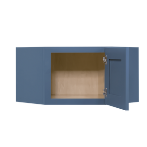 Lancaster Blue Wall Diagonal Cabinet 1 Door No Shelf
