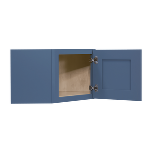 Lancaster Blue Wall Diagonal Cabinet 1 Door No Shelf