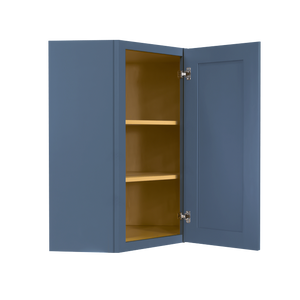 Lancaster Blue Wall Diagonal Corner 1 Door 2 Adjustable Shelves