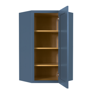 Lancaster Blue Wall Diagonal Corner 1 Door 3 Adjustable Shelves