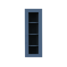 Load image into Gallery viewer, Lancaster Blue Wall Mullion Door Cabinet 1 Door 3 Adjustable Shelves Glass not Included