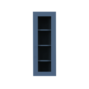 Lancaster Blue Wall Mullion Door Cabinet 1 Door 3 Adjustable Shelves Glass not Included