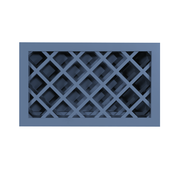 Lancaster Blue Wall Wine Rack Cabinet