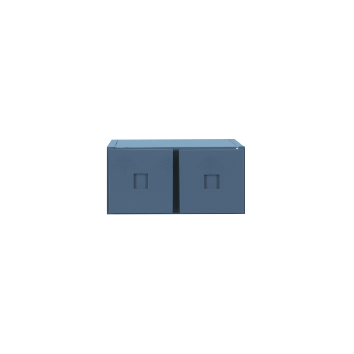 Lancaster Blue Wall Small Drawer Cabnet 2 Drawers